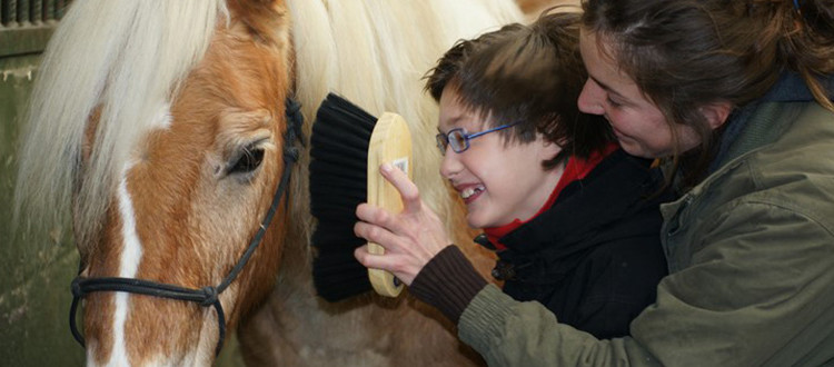 Benjamin fait de l'équitation adaptée