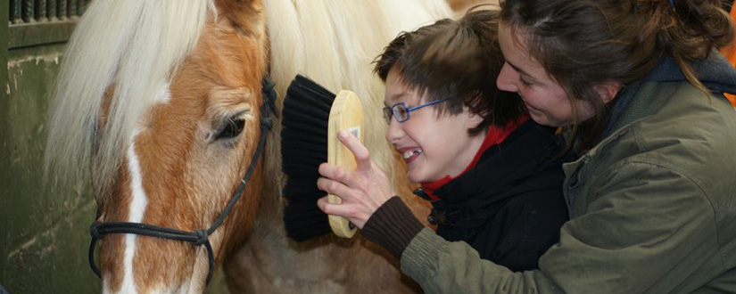 Benjamin fait de l'équitation adaptée